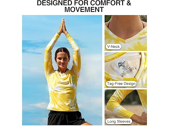 Kanu Surf Women's LS UPF50 Swim Top Yellow (XXL)
