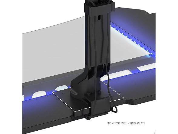 Dardashti Z-Shape Gaming Desk, Blue