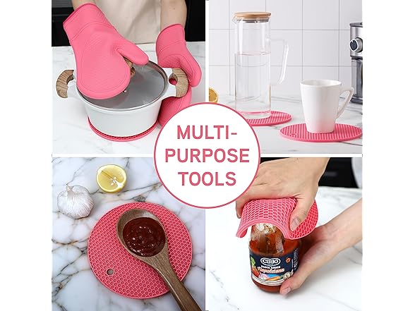 COOK WITH COLOR Silicone Oven Mitts