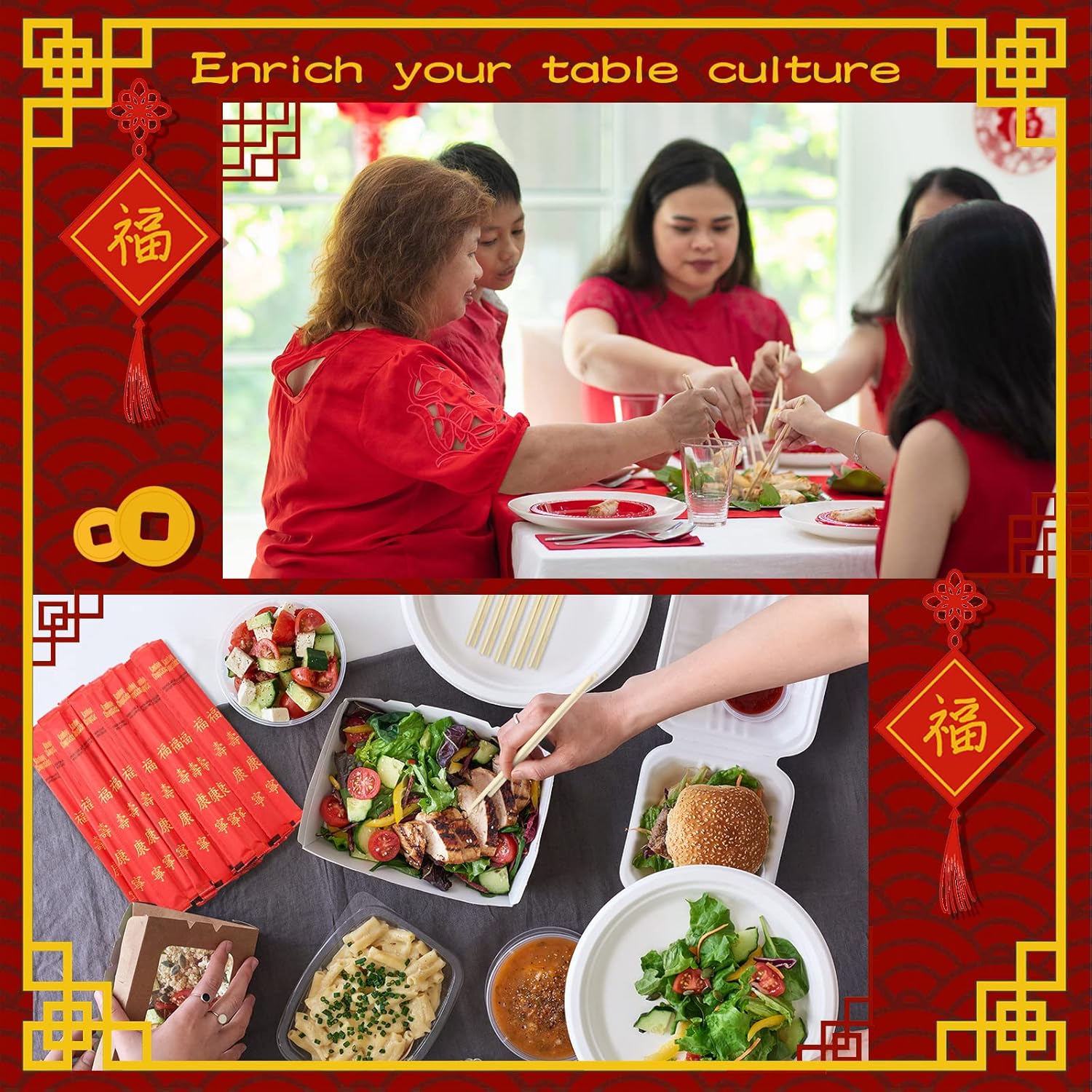 1000 Pairs Bamboo Chopsticks - Gallery 5