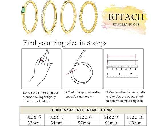 Ritach Gold Birthstone Rings