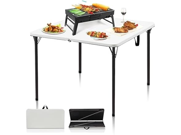 Outspurge 34" Portable Square Folding Table