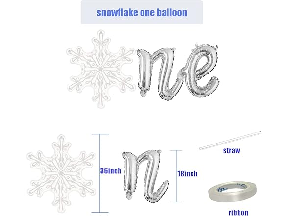 CYMYLAR Snowflake one Balloon Snowflake