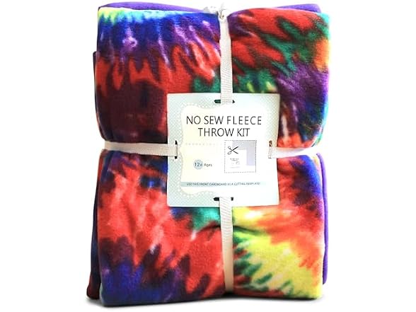 YourFleece No-Sew Throw Fleece Fabric DIY Blanket Kit