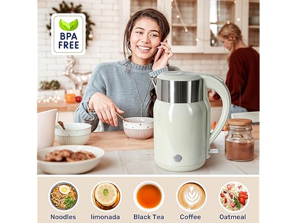 YSSOA Electric Kettle, 1.8 Liter 1100W
