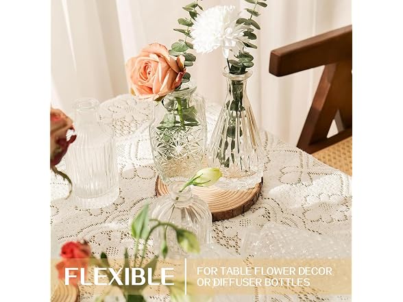 anquephd 32-Pack Glass Bud Vase Wedding