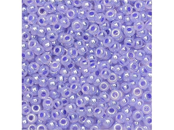 Lilac Ceylon Miyuki Japanese round rocailles glass beads
