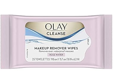 $3.99, Was $7.99, 50% Off! OLAY Cleanse Makeup Remover Wipes, Rose Water 25 ct dealfomo