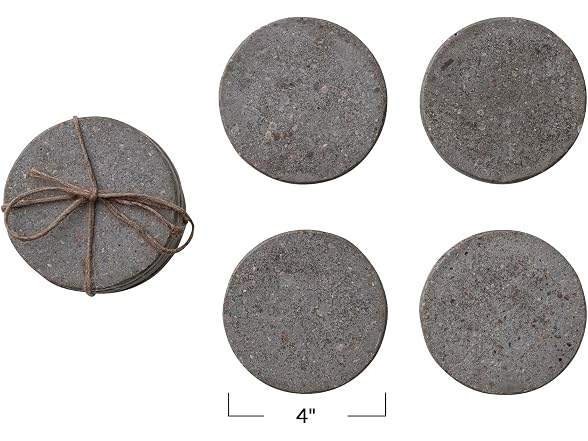 Bloomingville Concrete Coaster, Natural