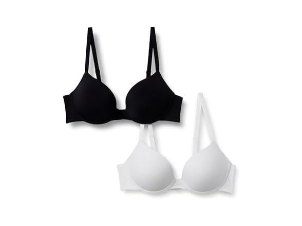 Lined Push Up Plunge Bra, Pack of 2