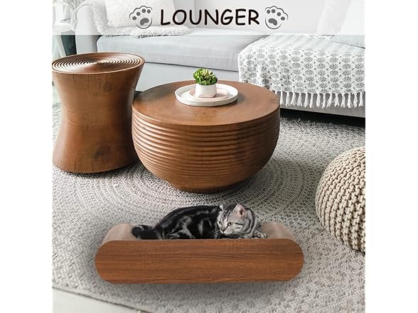 Cat Scratcher, Cardboard Lounge Bed, Bone Shaped