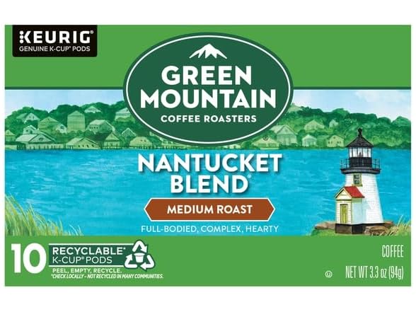 Green Mountain Coffee, Coffee Nantucket Blend KCups