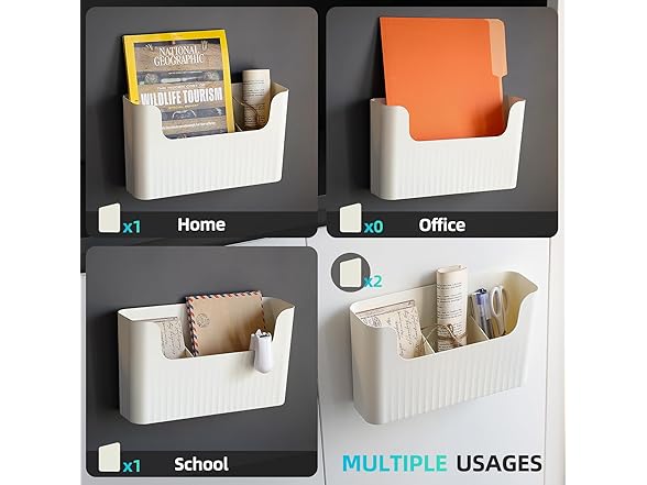Wall Mount File & Mail Organizer 2-Pack