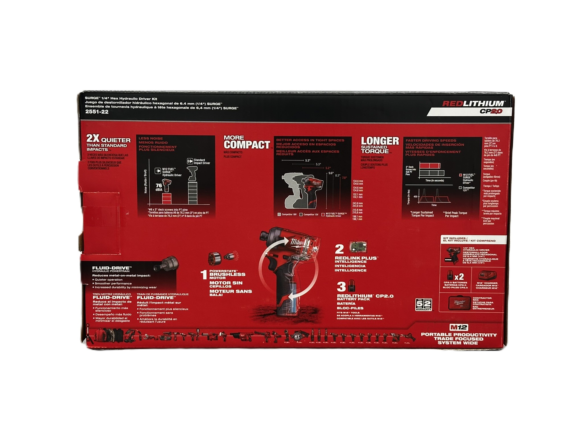 Milwaukee 2551-22 M12 FUEL SURGE 1/4in Driver Kit - Gallery 5