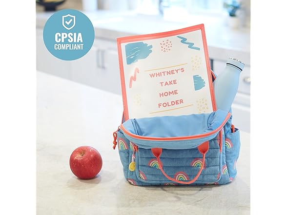 ECR4Kids 2-Pocket Parent-Teacher Classroom Communication Folder Red