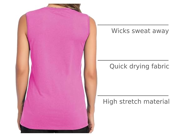 COOrun Women (L) Lightweight Tank Top Workout Tops