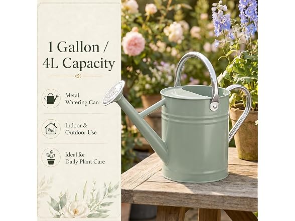 PHX Grove Metal Watering Can Sunflower