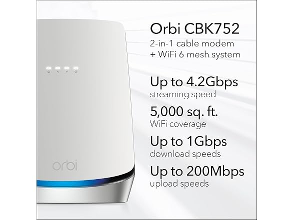 NETGEAR Orbi Cable Modem Router Combo Mesh System