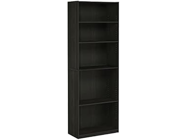$26.71, Was $56, 52% Off! Furinno 5-Tier Bookshelf Espresso dealfomo
