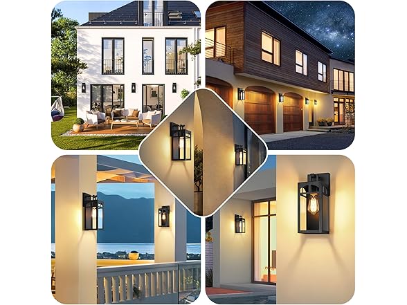 VerRon Outdoor Wall Lanterns Modern