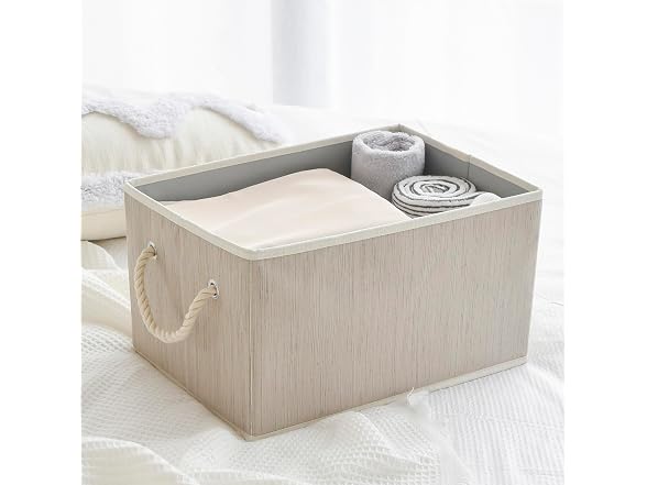 Suptinwear Storage Baskets for Shelves, Clay