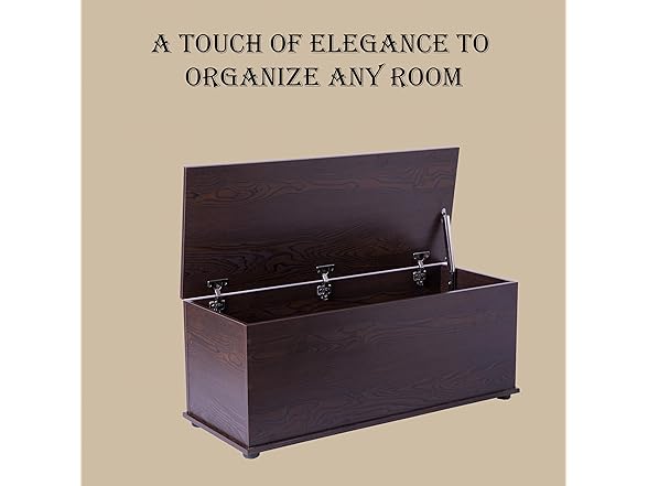 Basicwise Wooden End of Bed Storage Chest Brown