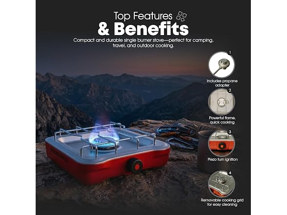 GasOne Single Propane Burner Camp Stove