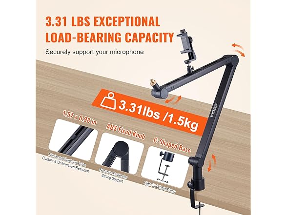 VEVOR Microphone Boom Arm with Desk Mount