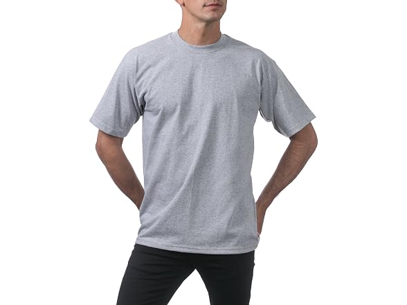 Pro Club Men (3XL) Heavyweight Cotton Crew T-Shirt
