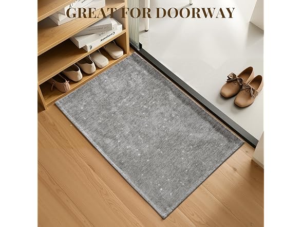 UKISS 2PCS Grey Large Bath Mats