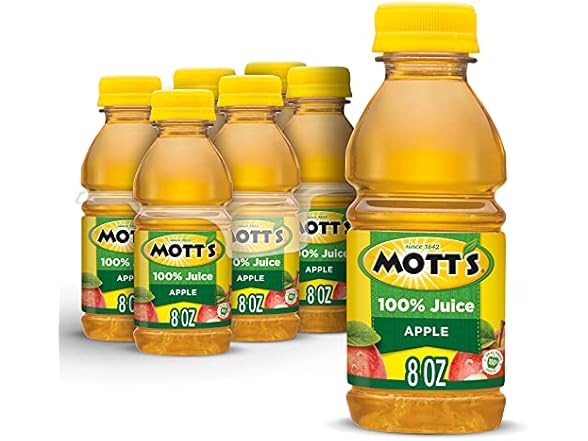 Mott's Apple Juice, 8oz bottles, 6pk