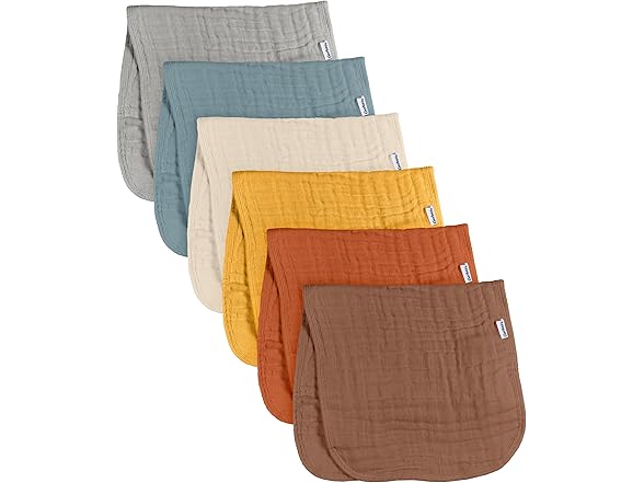 Gerber Gerber Baby Unisex Muslin Burp Cloths 6-Pack, Mul