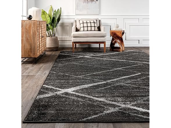Nuloom Thigpen Runner 2x6 Charcoal/Grey