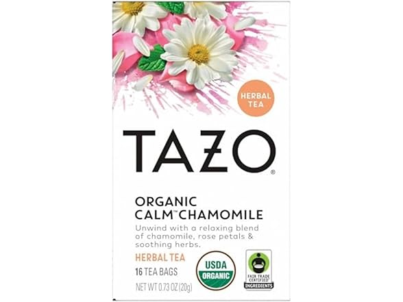 16CT TAZO Calm Chamomile Herbal Tea, Caffeine Free