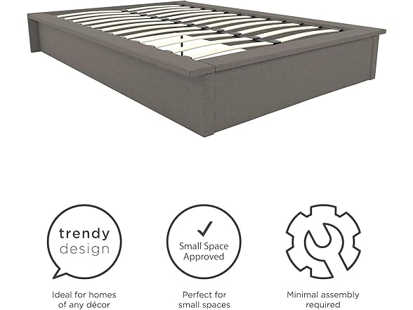 DHP Maven Upholstered Platform Bed with 11 Inch Height