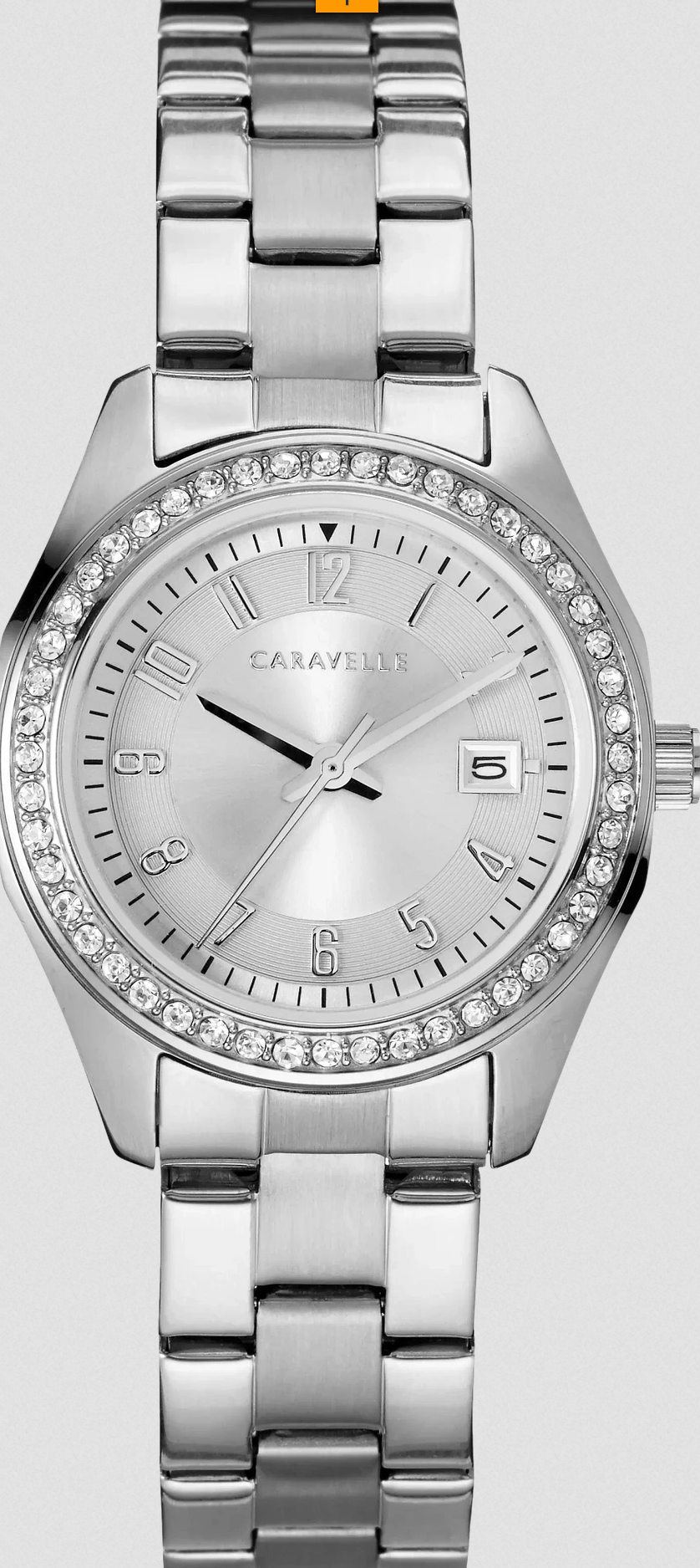 Caravelle by Bulova Silver Dial Leather Dress - Gallery 2