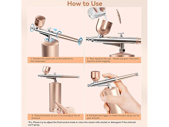 GEDSTMDRK Airbrush Kit With Compressor