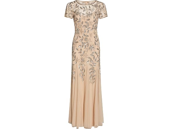 Adrianna Papell Women's Floral Beaded 