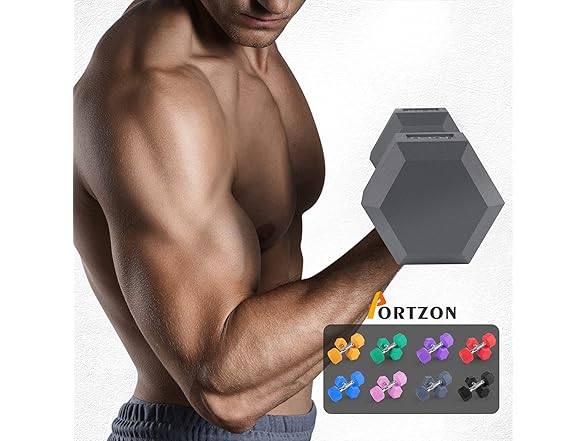 Portzon Rubber Dumbbell