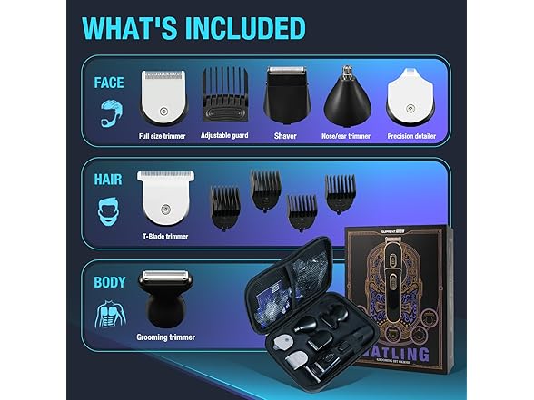 SUPRENT Hair Trimmer for Men- 16 Pieces