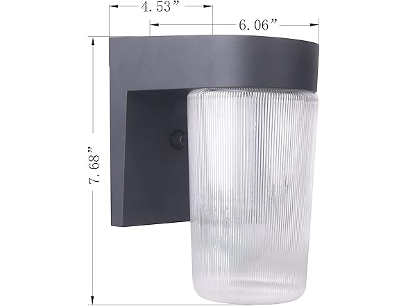 Outdoor LED Jelly Jar Porch Light, 9.5W LED