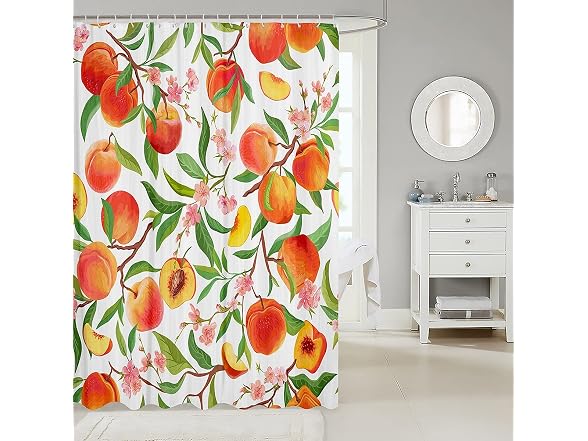 Feelyou Peach Fabric Shower Curtains Cute