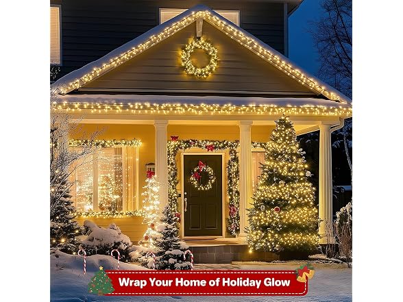 FairyGlim 2Pack 132Ft Christmas Lights