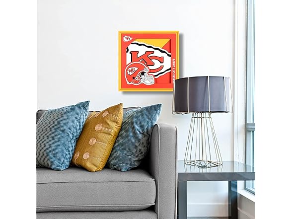 KANSAS CITY CHIEFS 3D Logo Series Wall Art