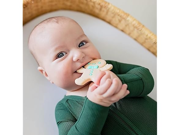 Nuby All Silicone Holiday Tree & Gingerbread Man Cookie Teether