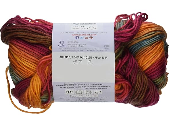 RED HEART Unforgettable Yarn, Sunrise