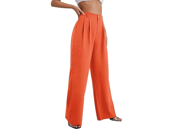 SweatyRocks Women (L) Casual Wide Leg High Pants