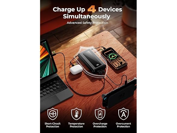 JKELAR 50000mAh Power Bank with Cables