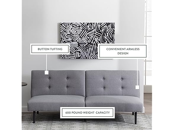 Edenbrook Gilman Futon - Sofa Bed Couch 