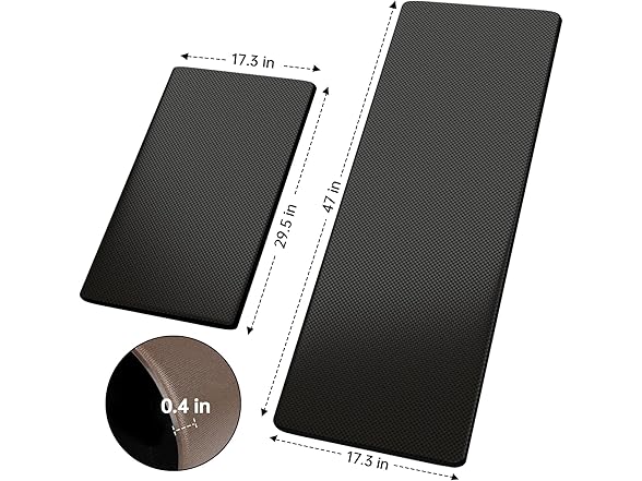Demiwise Kitchen Mats Cushioned Anti Fatigue, 2PCS 